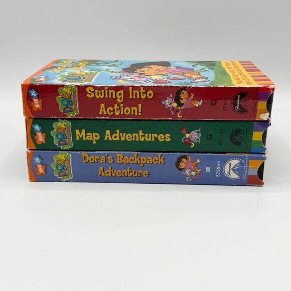Dora The Explorer VHS Lot of 3 - Map Adventures, Dora’s Backpack Adventures, Swi - Picture 6 of 7